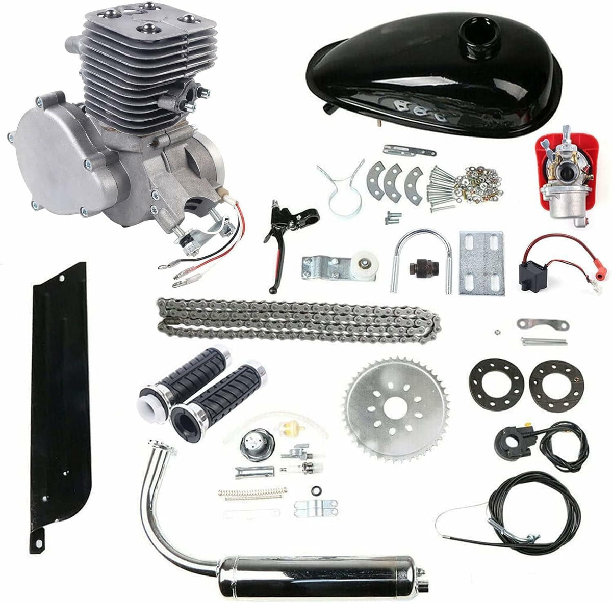 100cc 2 Stroke Bicycle Engine Kit with CDI Ignition 36-Tooth Sprocket K5622