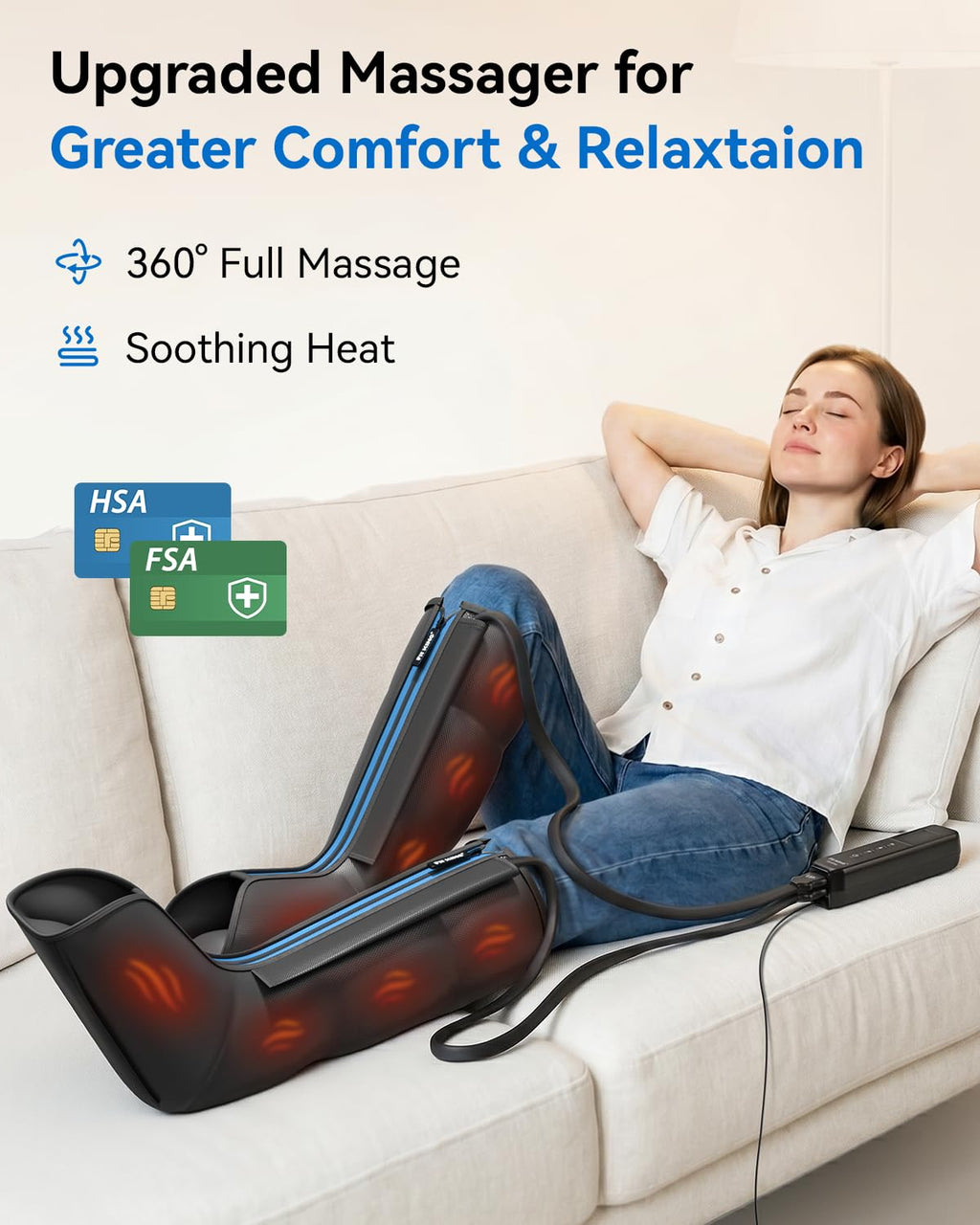 Leg Massager with Heat and Compression Therapy L56808
