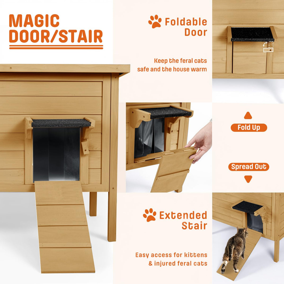 Large Insulated Weatherproof Outdoor Cat House U865088