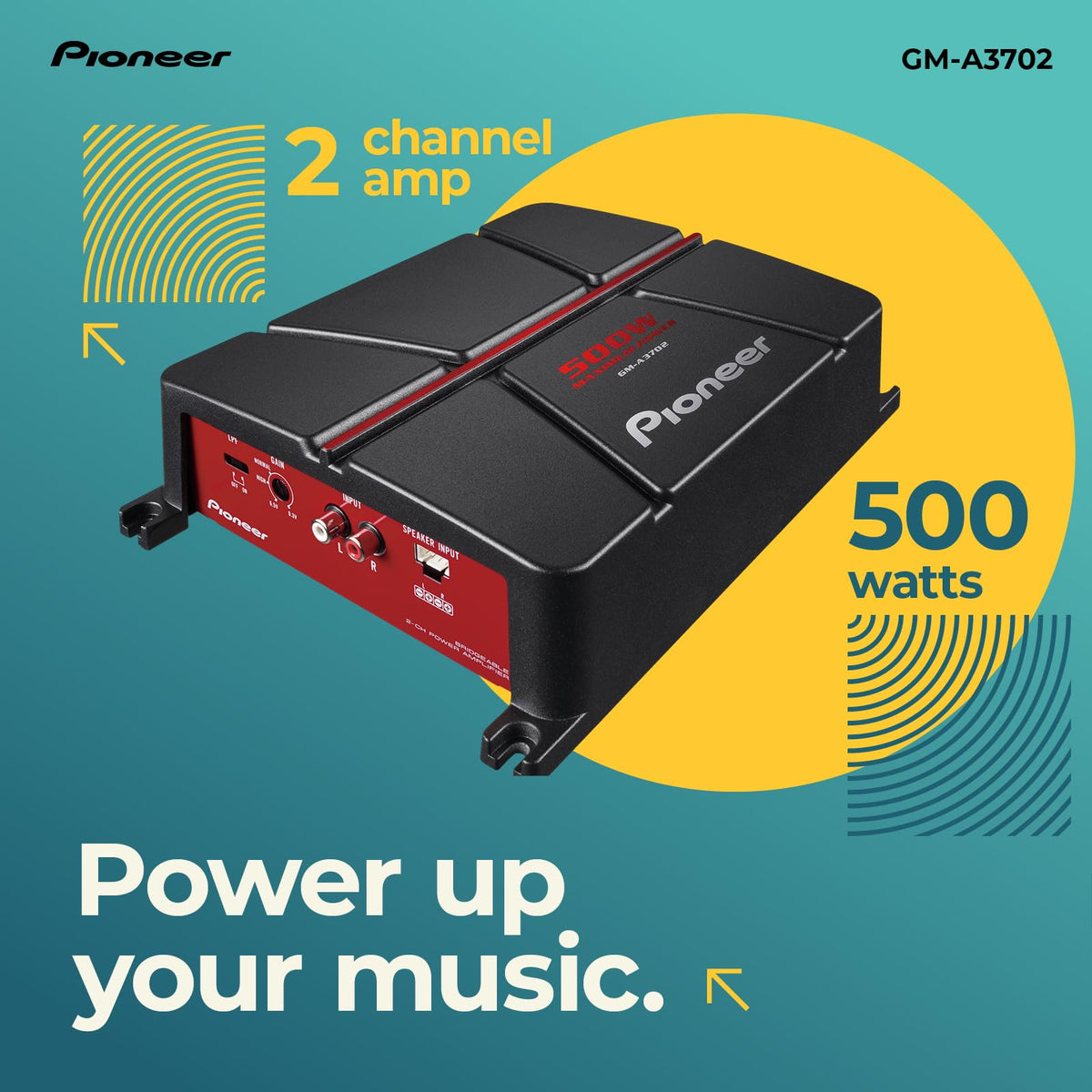 500W Max Class AB 2-Channel Car Amplifier D323360