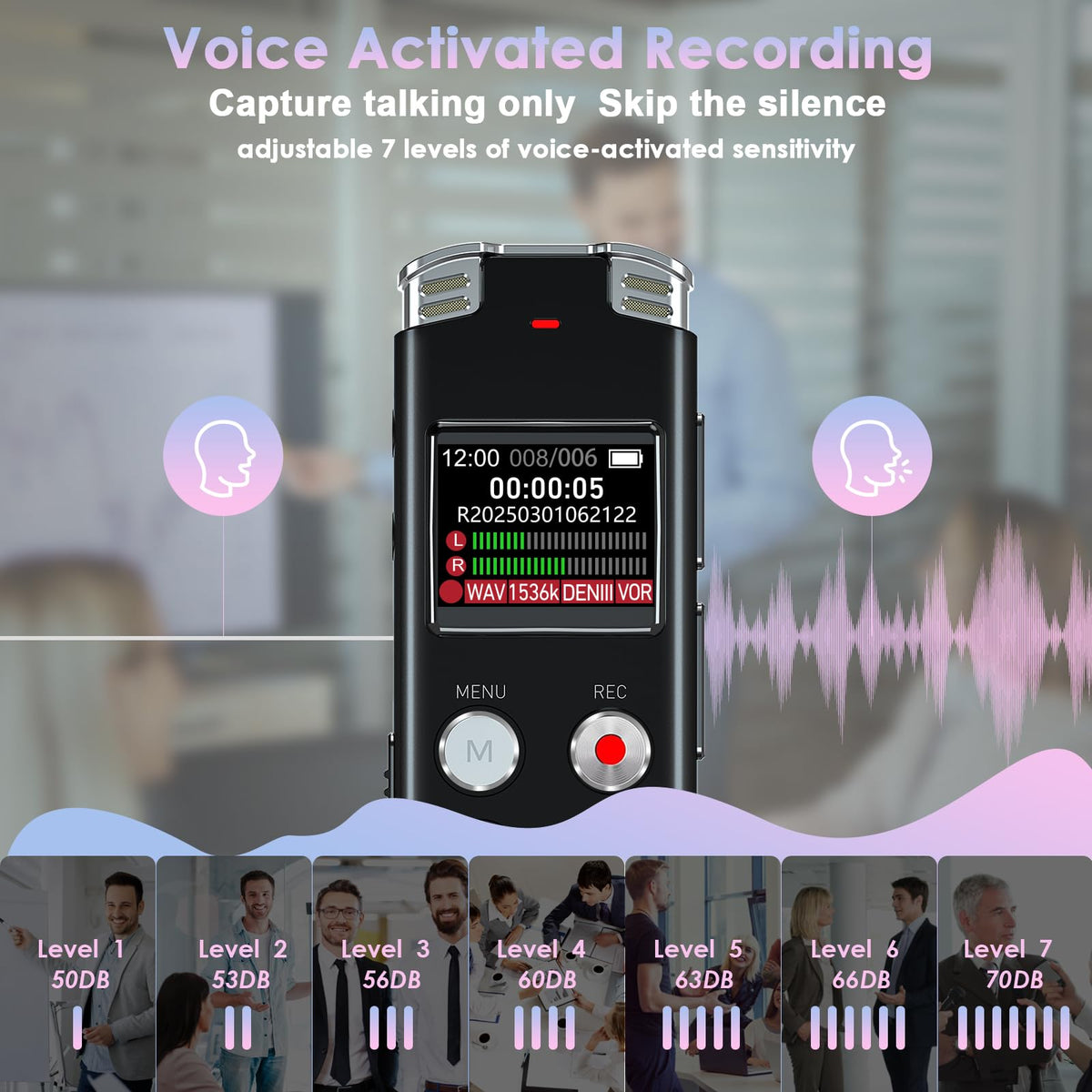 64GB Digital Voice Recorder with Playback J55043