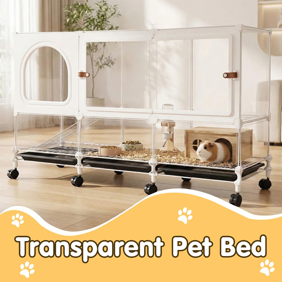 2-Tier Pet House Cage with Pull Out Tray H92407