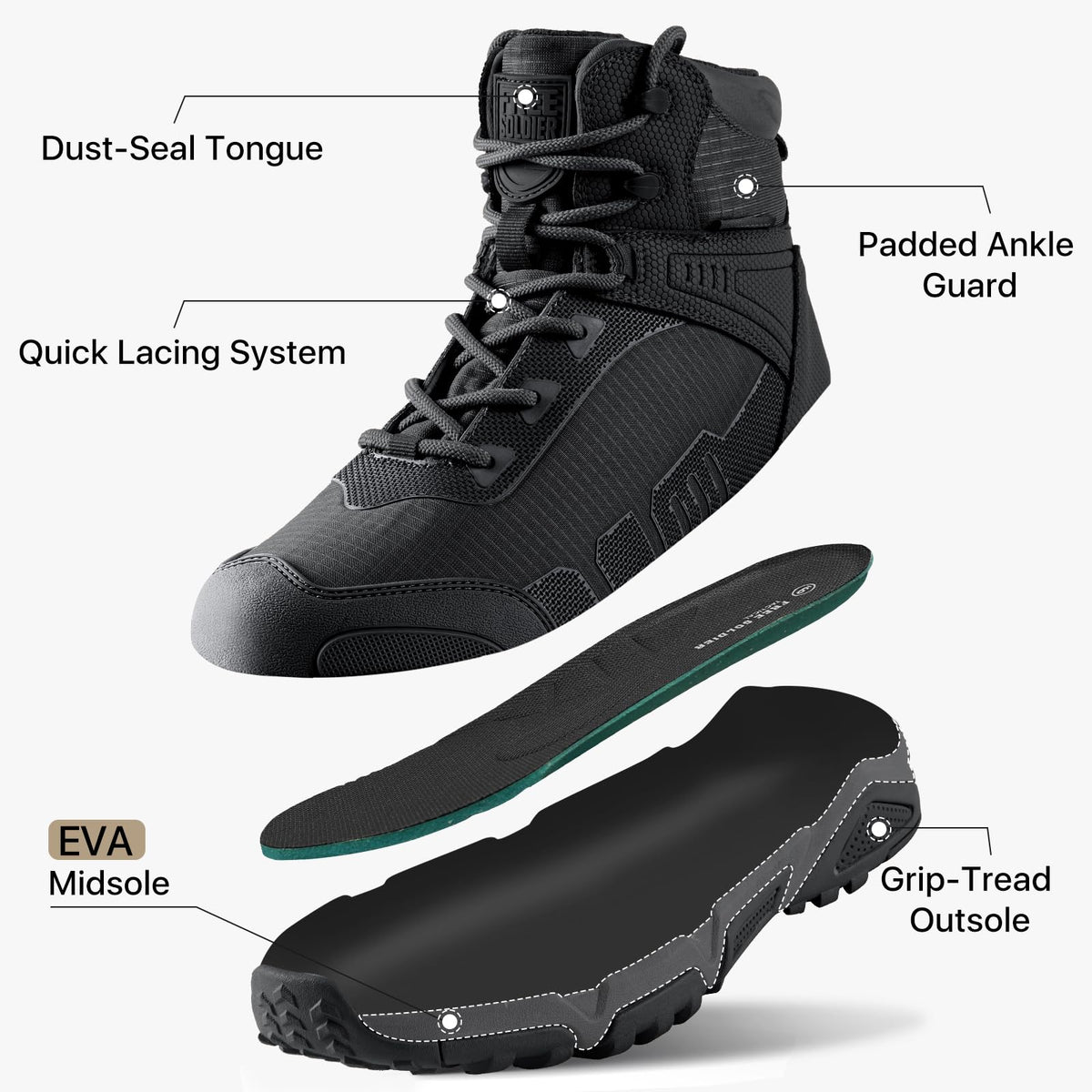 Waterproof Lightweight Tactical Work Boots F4498