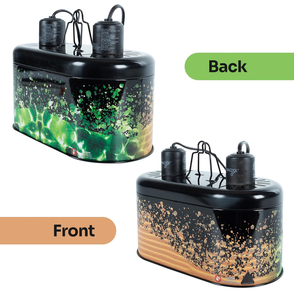 Reptile Dome Light Dual Fixture for 2 Light Bulbs C1046