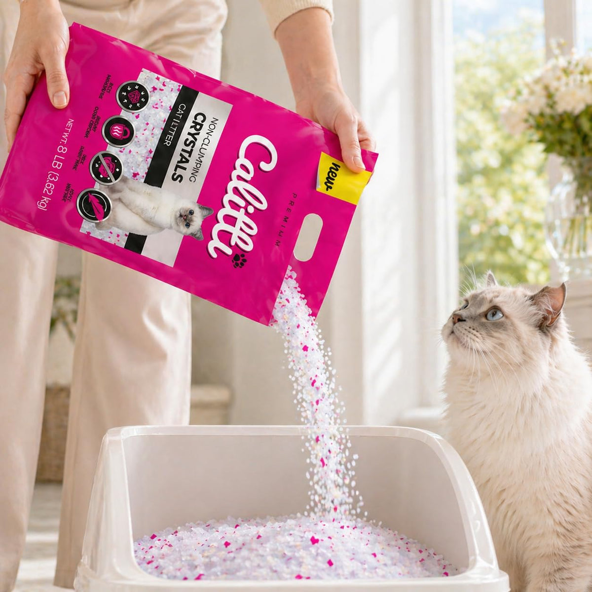 Unscented Dust Free Silica Gel Cat Litter 8 lb Bag N6692