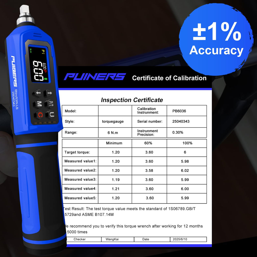 46 Pcs Digital Torque Screwdriver Set 1/4" Adjustable Q896