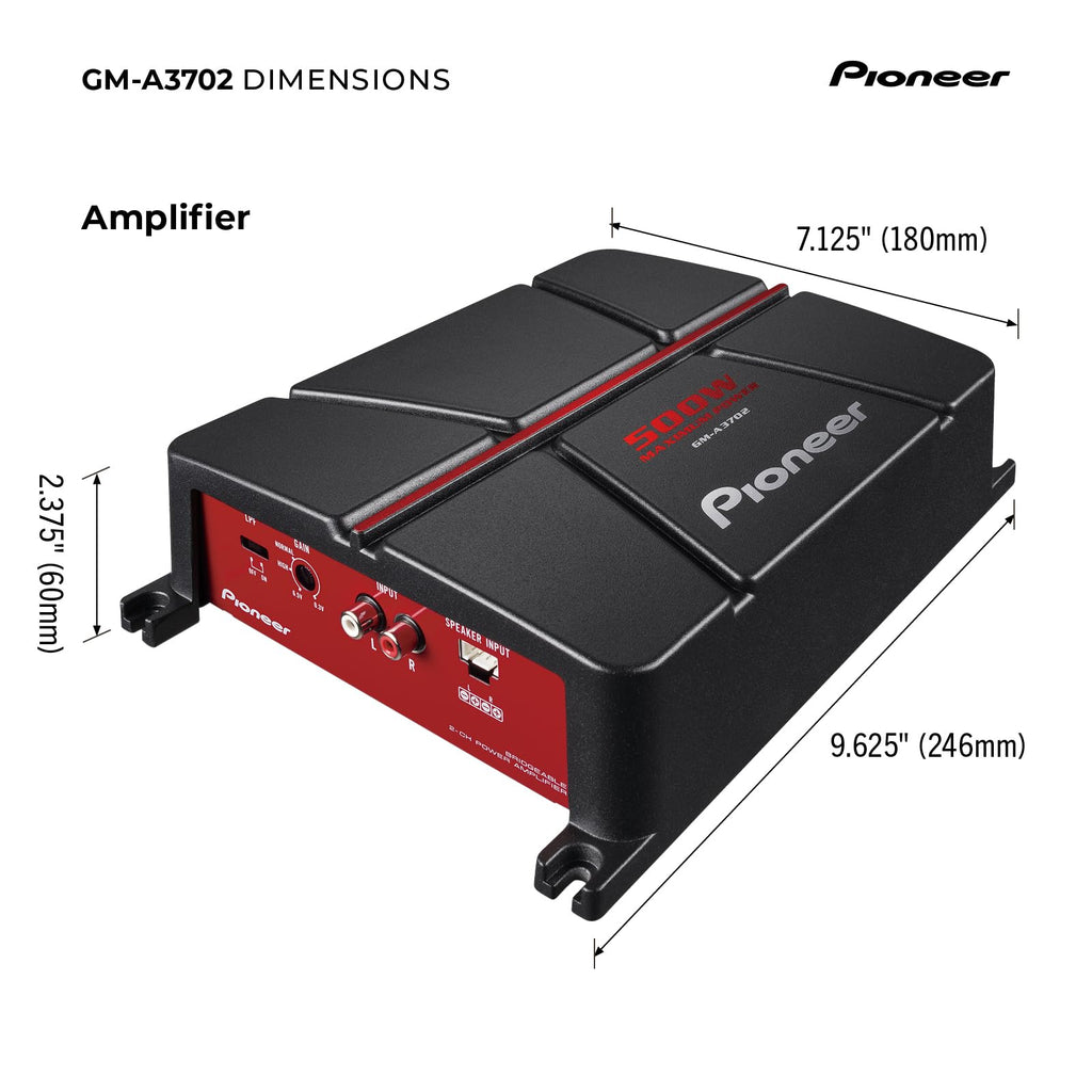 500W Max Class AB 2-Channel Car Amplifier D323360