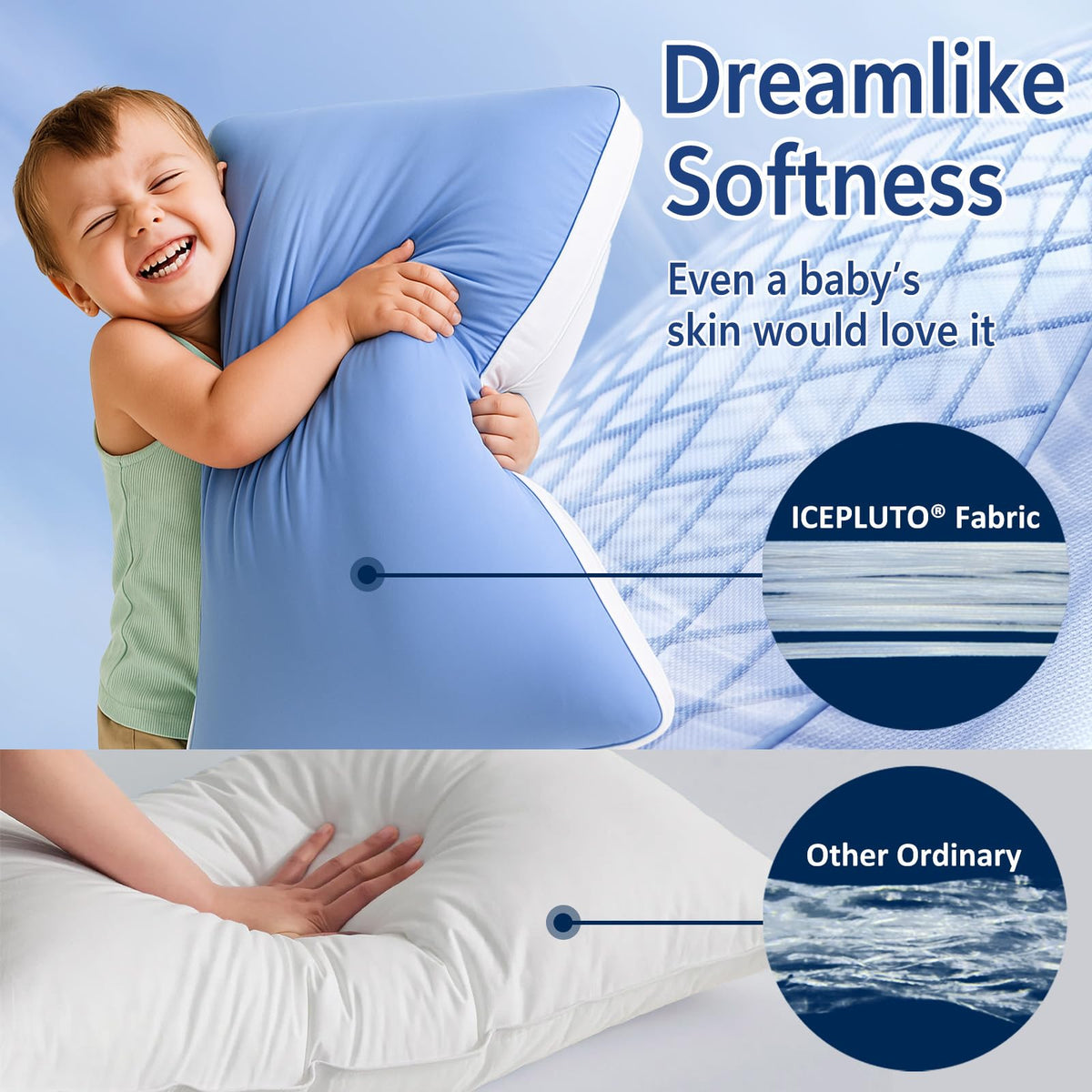 King Size Set of 2 Down Alternative Bed Pillows L8235