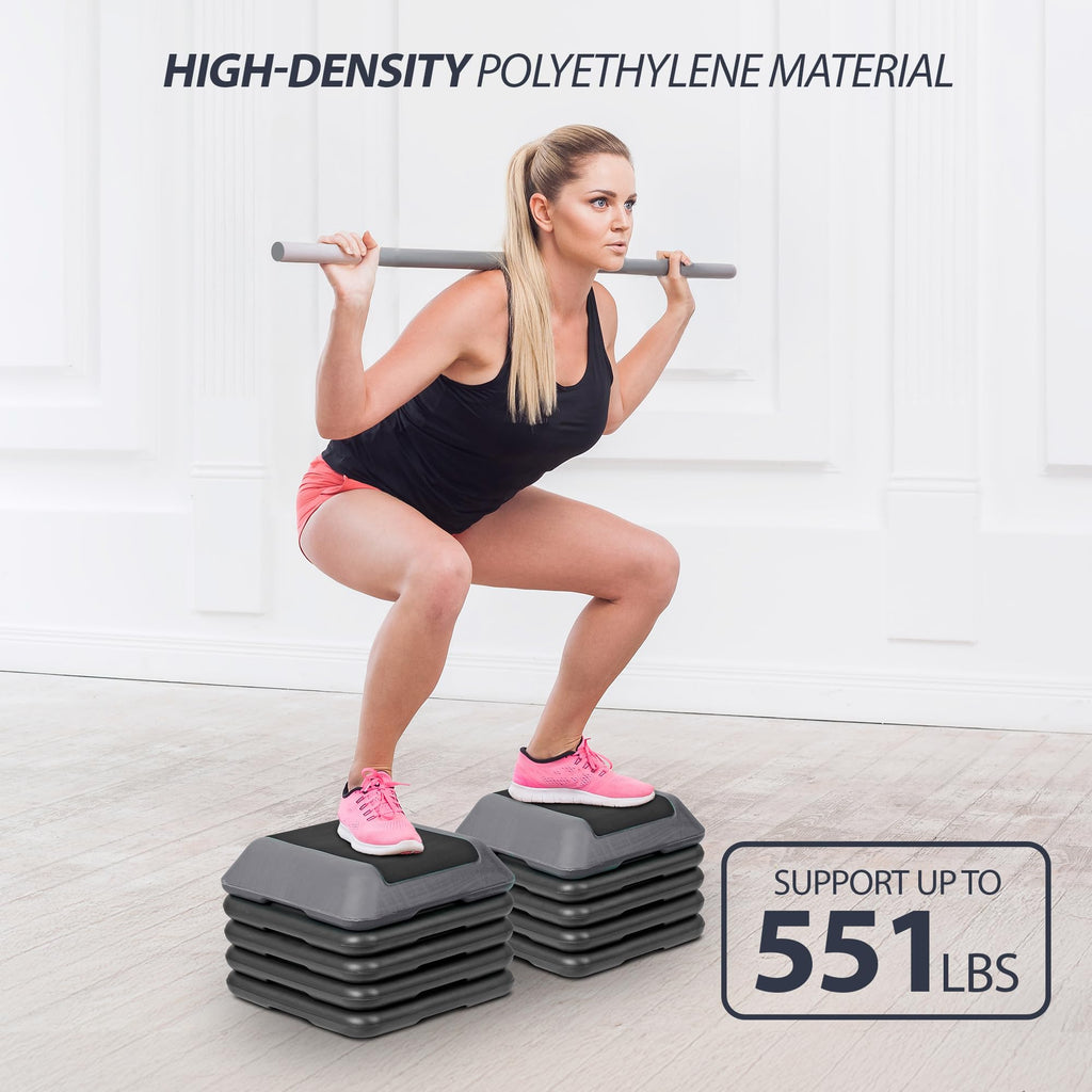 Adjustable Aerobic Step Platform with 4 Risers W5213