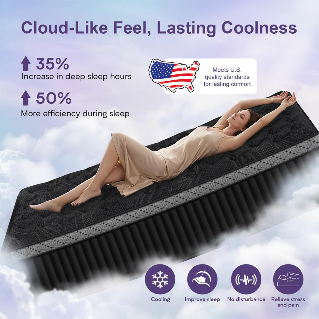 16 Inch Queen Size Hybrid Mattress in a Box O1341