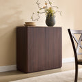 34" Dark Oak Fluted Sideboard Cabinet Z3911