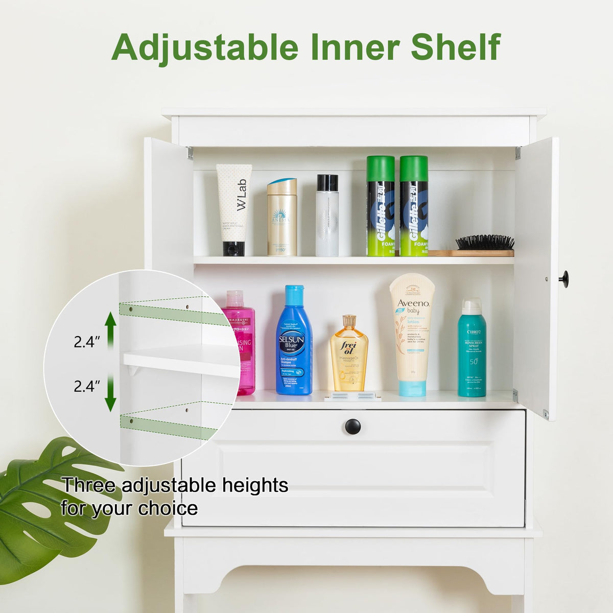 White Over The Toilet Storage Cabinet V5946
