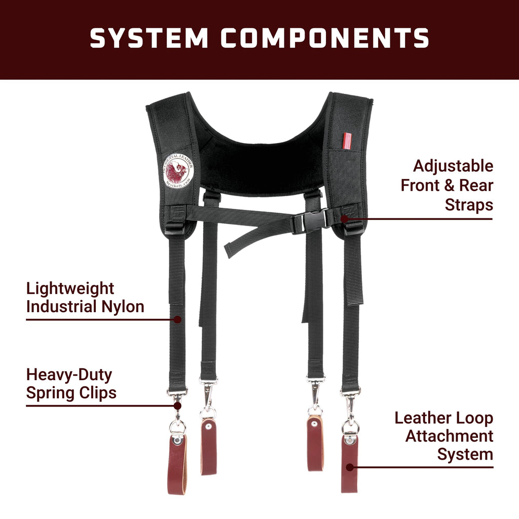 Leather Suspenders with Pockets I236080