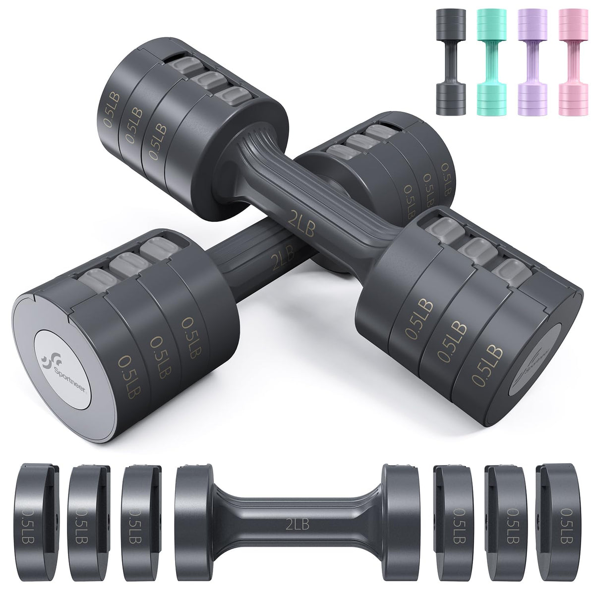 Adjustable Dumbbells Hand Weights Set O1952