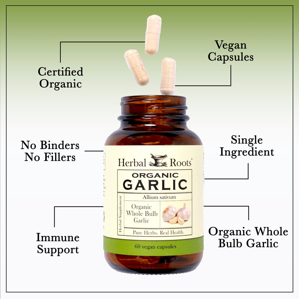 Organic Whole Bulb Garlic 60 Vegan Capsules X75399