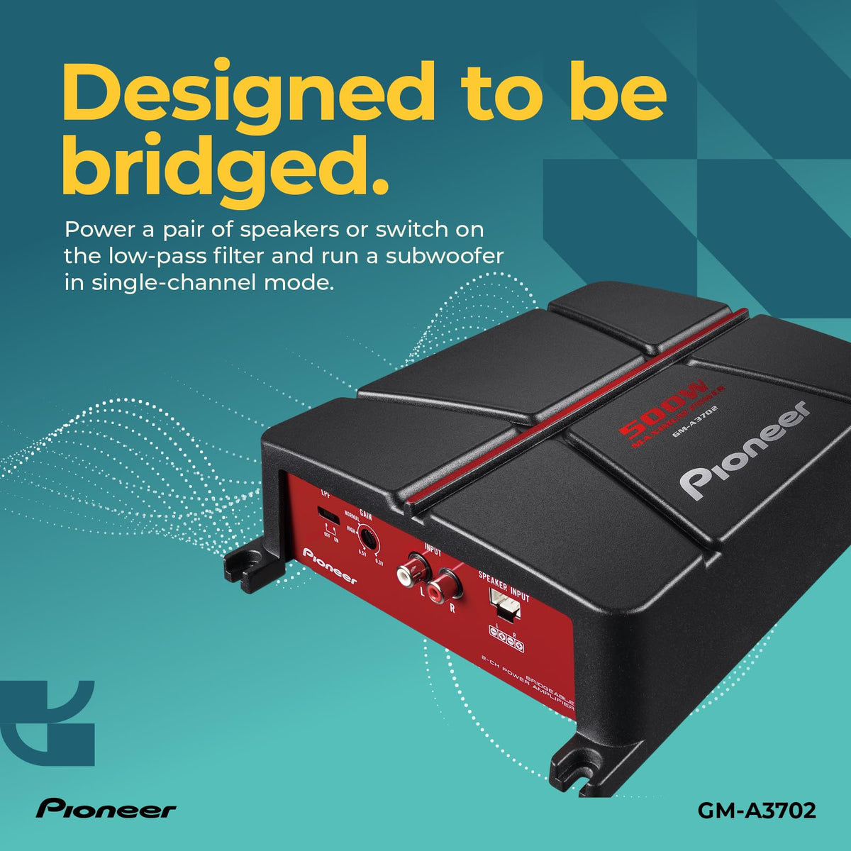 500W Max Class AB 2-Channel Car Amplifier D323360
