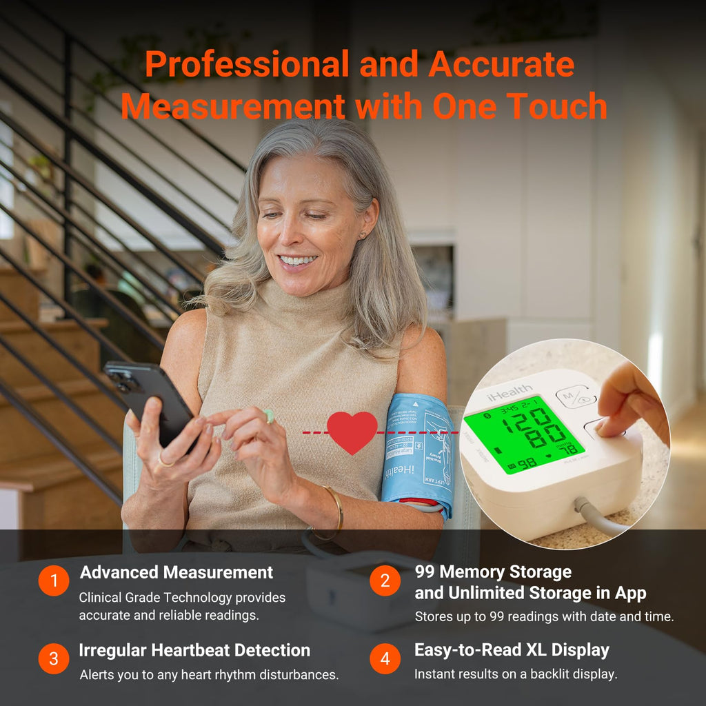 Upper Arm Blood Pressure Monitor with Wide-Range Cuff V2281