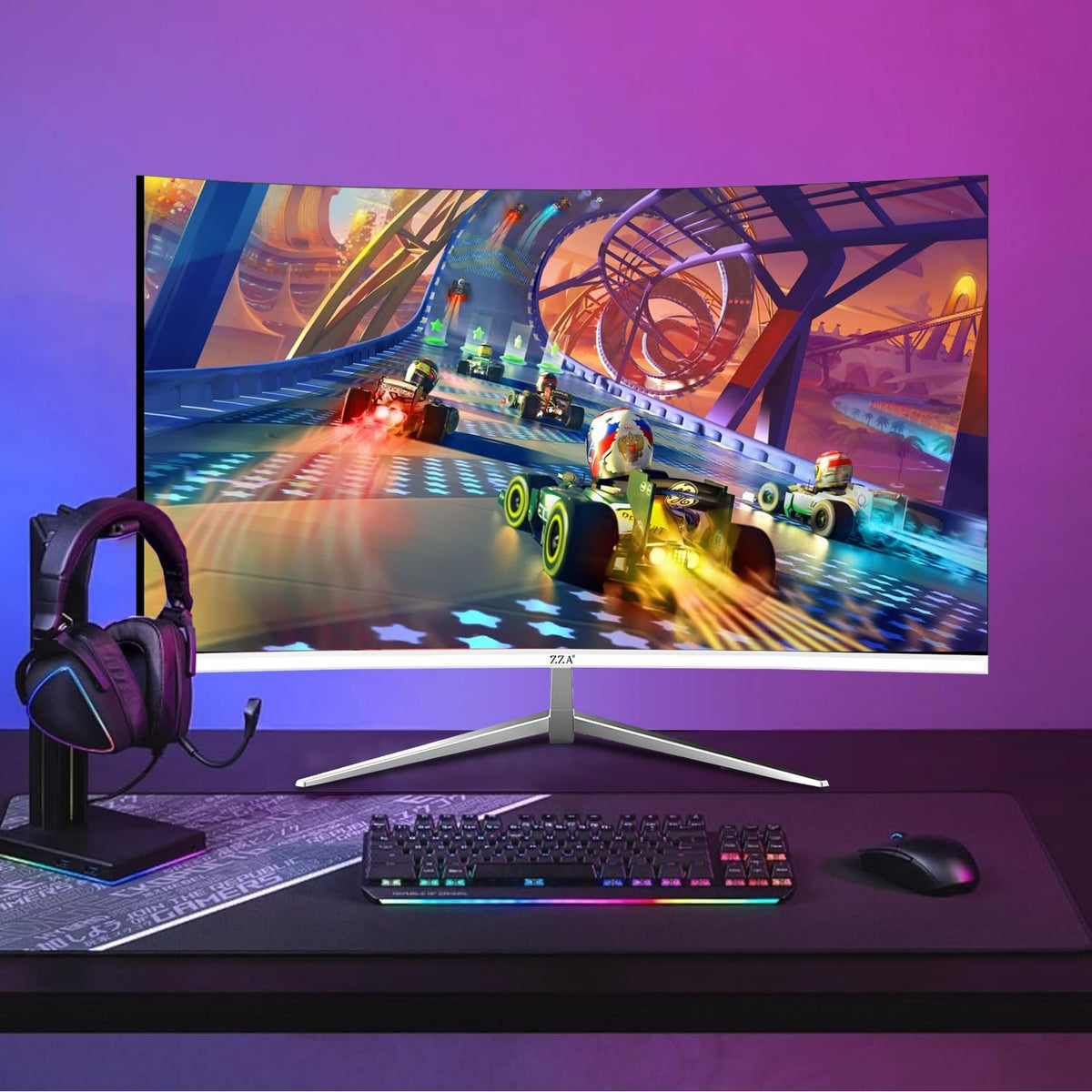27 inch White Curved Gaming Monitor X1633