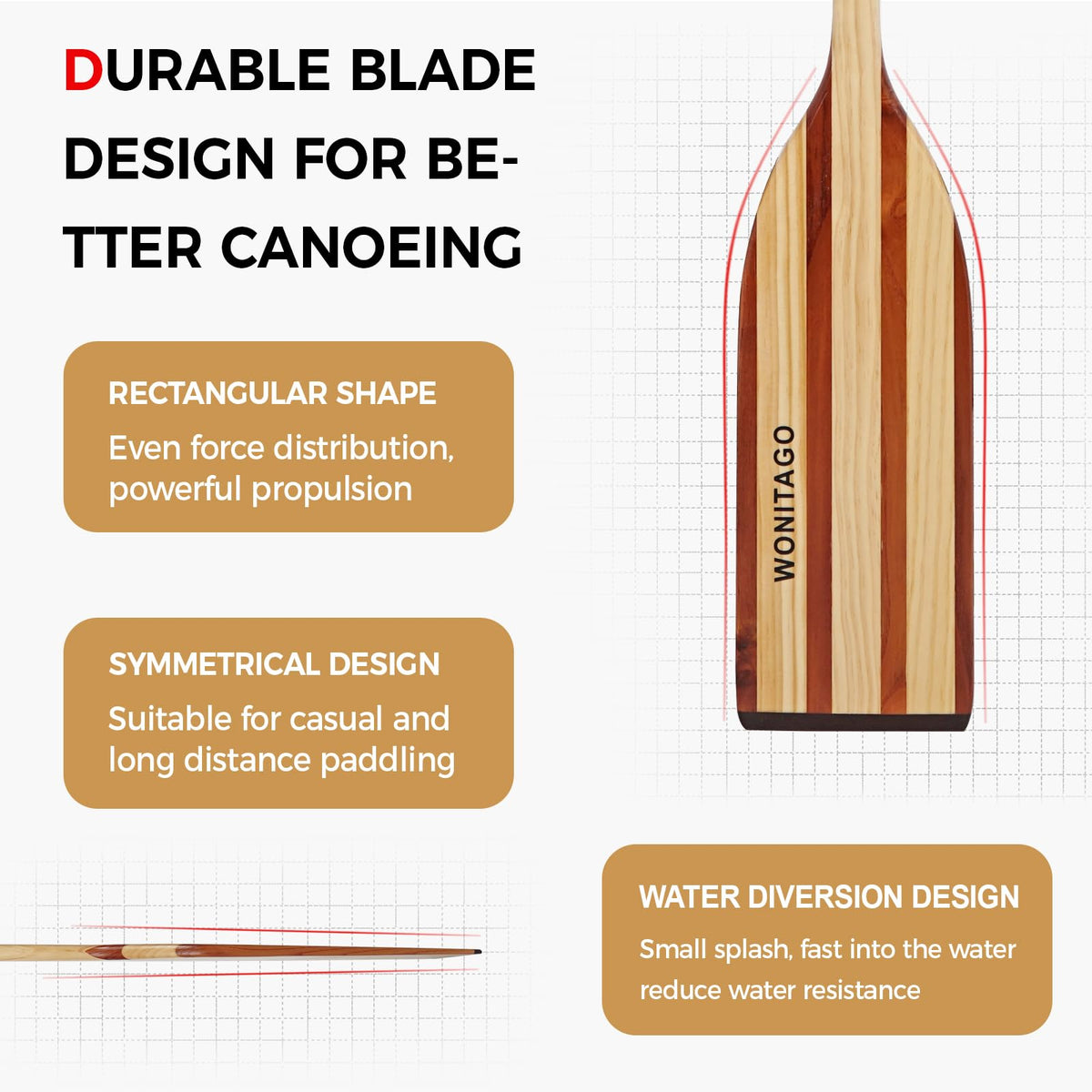 Wooden Canoe Paddle I5906