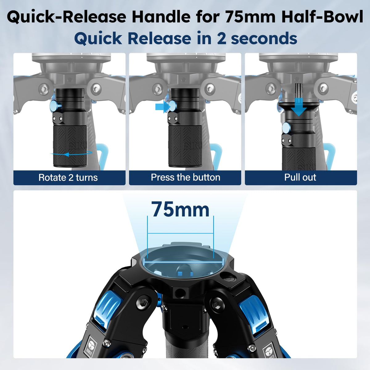Carbon Fiber Video Tripod with Fluid Head P914048
