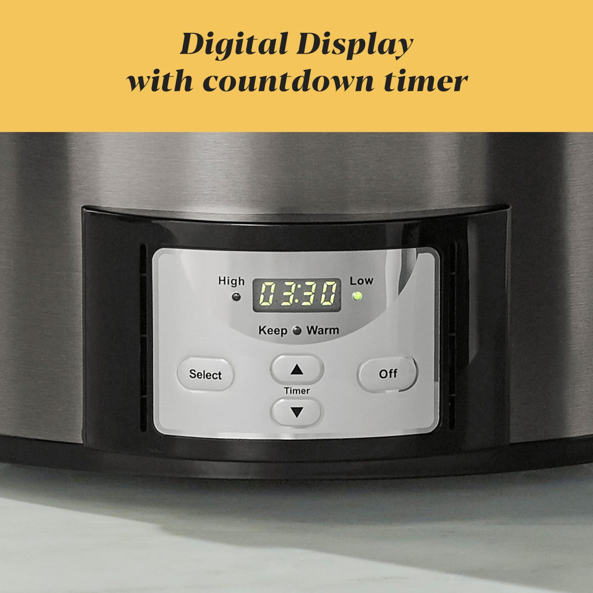 Programmable Slow Cooker, Stainless Steel, 6 Quart Oval O9214