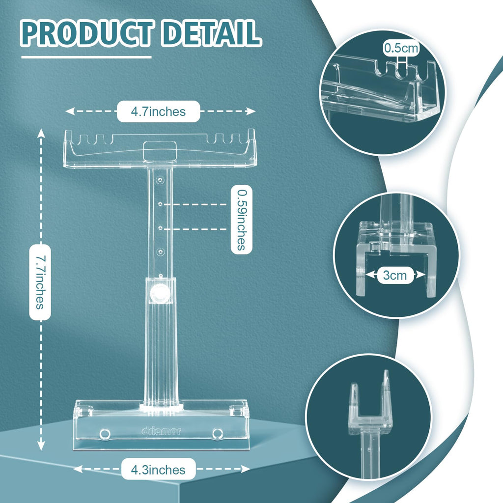 Adjustable Clear Acrylic Aquarium Light Riser Stand 2pcs M945