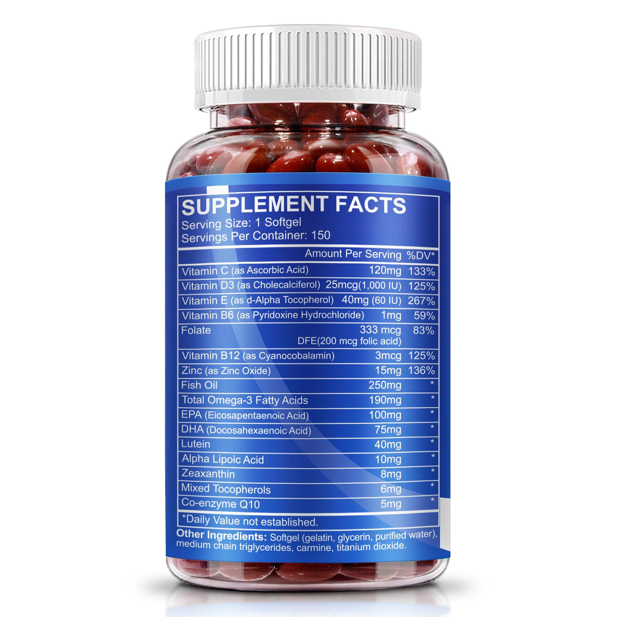 Lutein and Zeaxanthin Eye Vitamins 150 Softgels N989