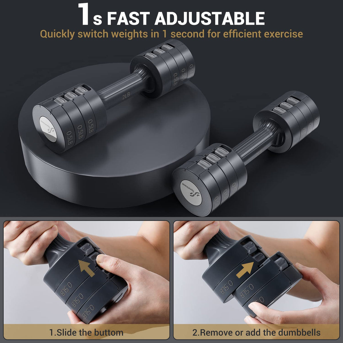 Adjustable Dumbbells Hand Weights Set O1952