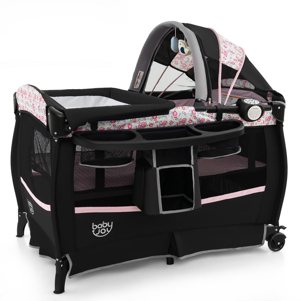 4 in 1 Pack and Play Portable Baby Playard with Bassinet J170