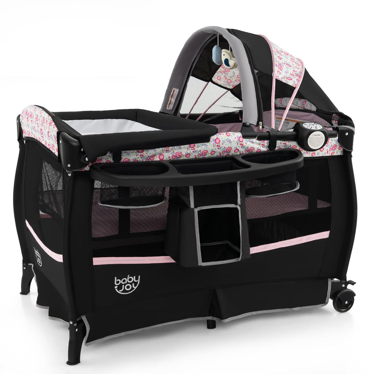 4 in 1 Pack and Play Portable Baby Playard with Bassinet J170