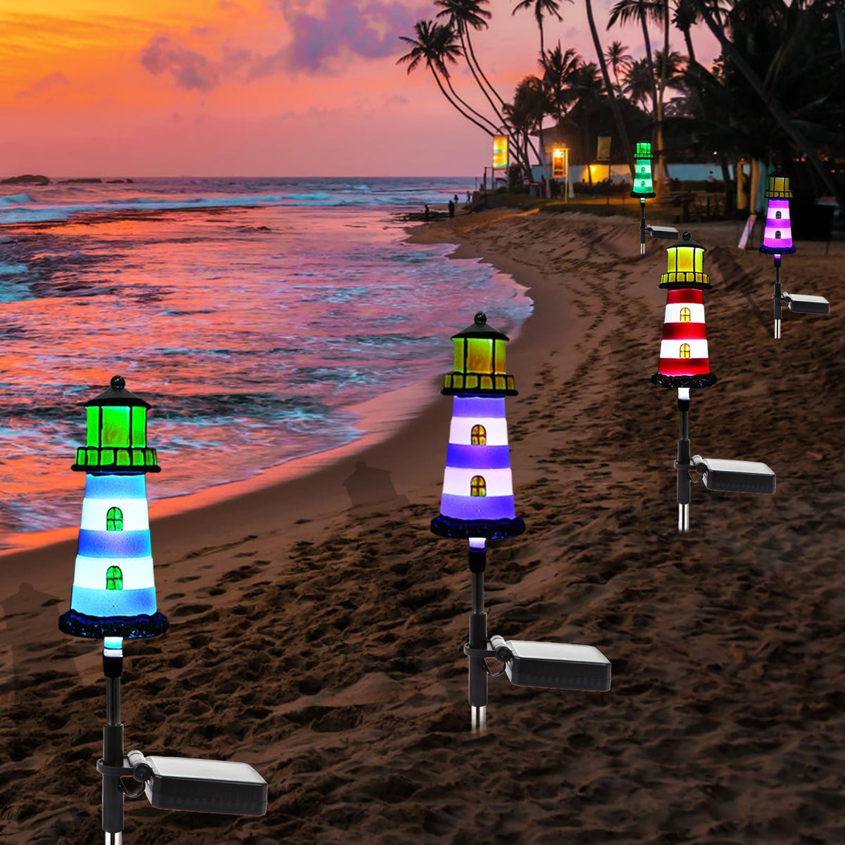2 Pack IP65 Waterproof Solar Stake Lights J275167