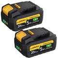 20V Max 5.0AH Lithium Ion Replacement Battery 2 Pack A435