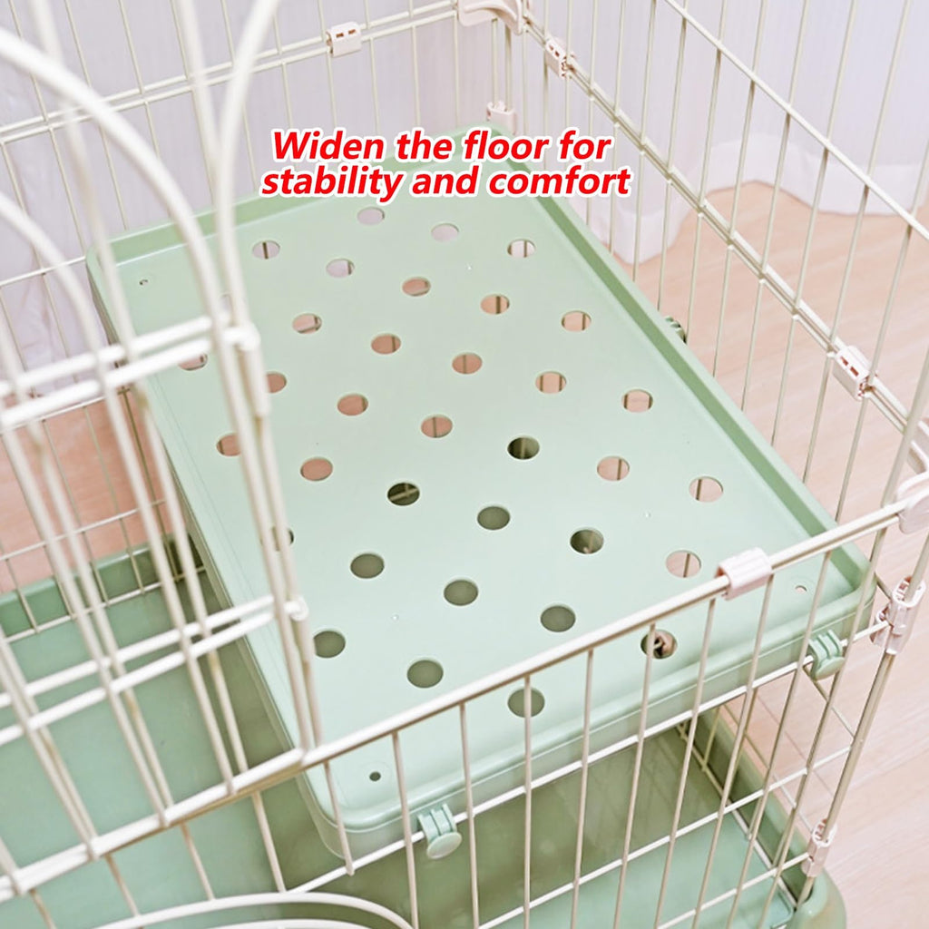 3/4-Tier Wire Cat Cage Playpen with Hammock and Platforms H536