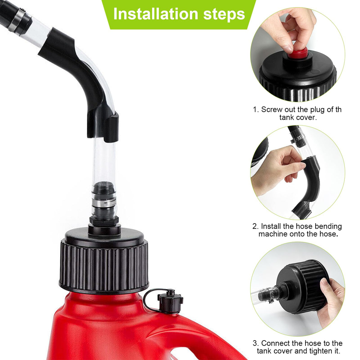 6 Piece Racing Fuel Jug Hose & Cap Kit D36705