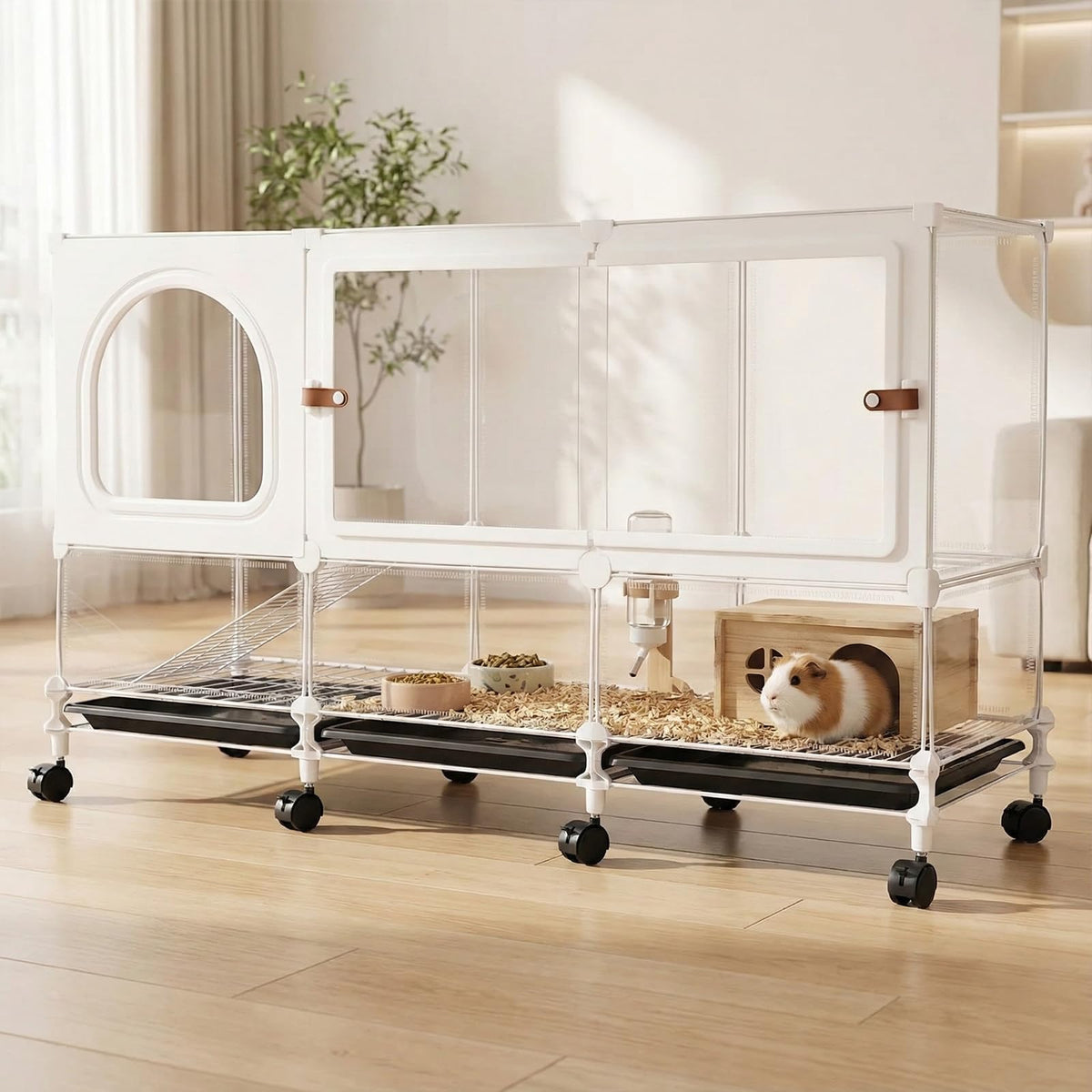2-Tier Pet House Cage with Pull Out Tray H92407