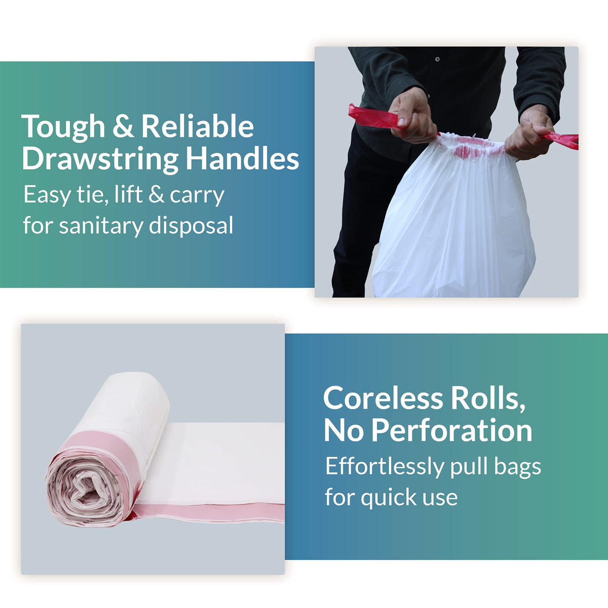 6-10 Gallon Drawstring Trash Bags 500 Count G668