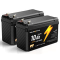 12V 10Ah Lithium LiFePO4 Battery 2 Packs C82140