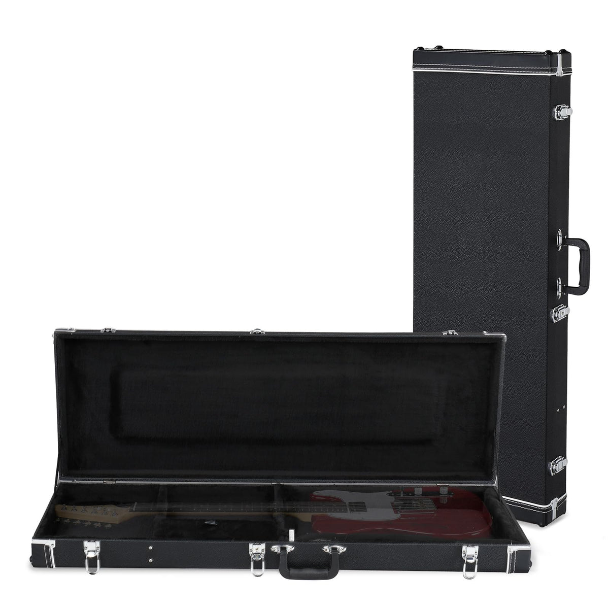 39-Inch Electric Guitar Hard Case with Thickened Padding, Black W20594