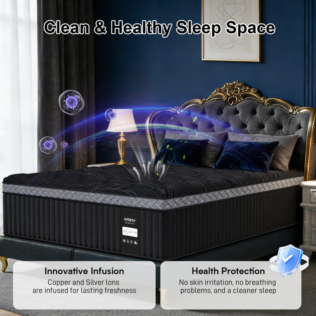 16 Inch Queen Size Hybrid Mattress in a Box O1341