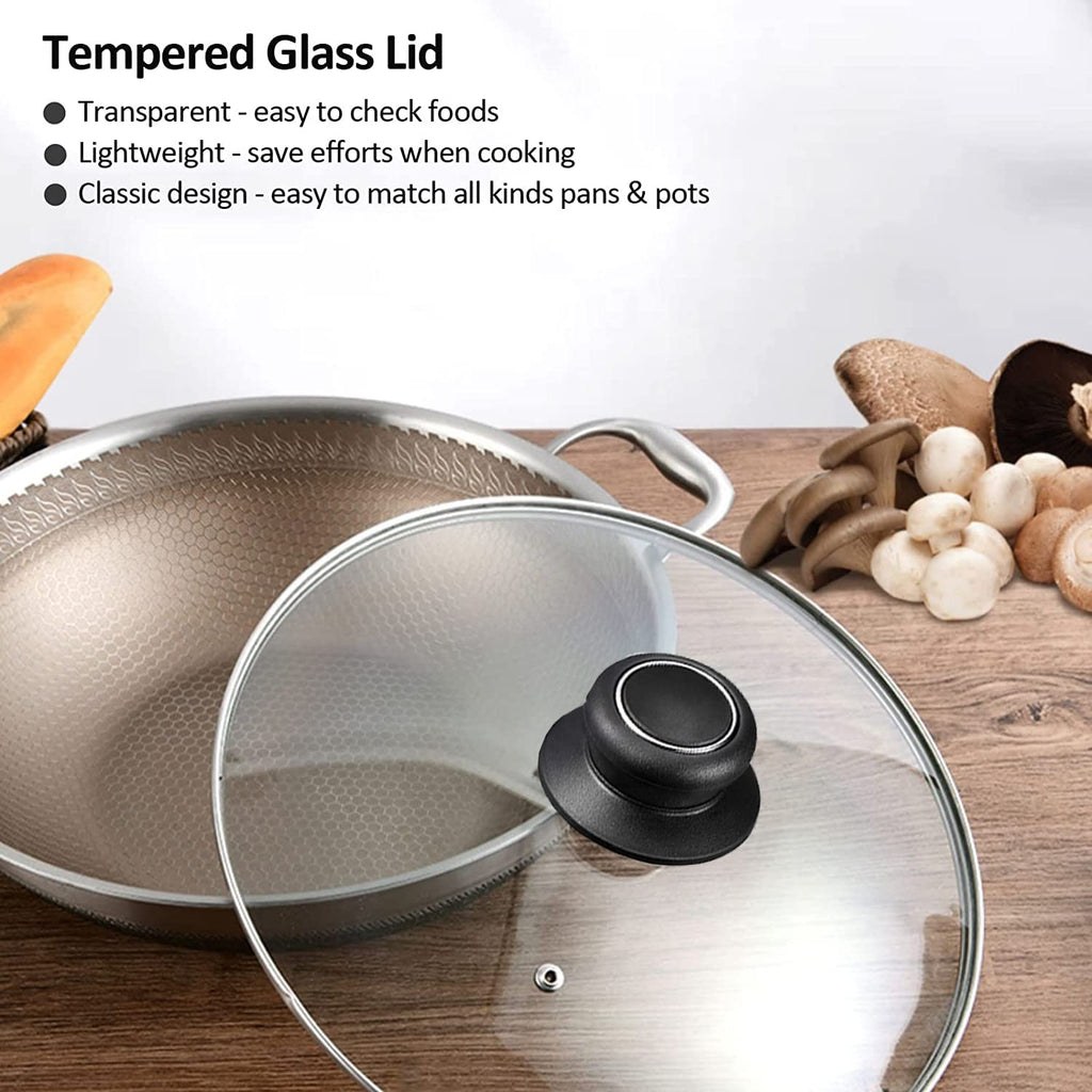 12 Inch Tempered Glass Pan Lid W838