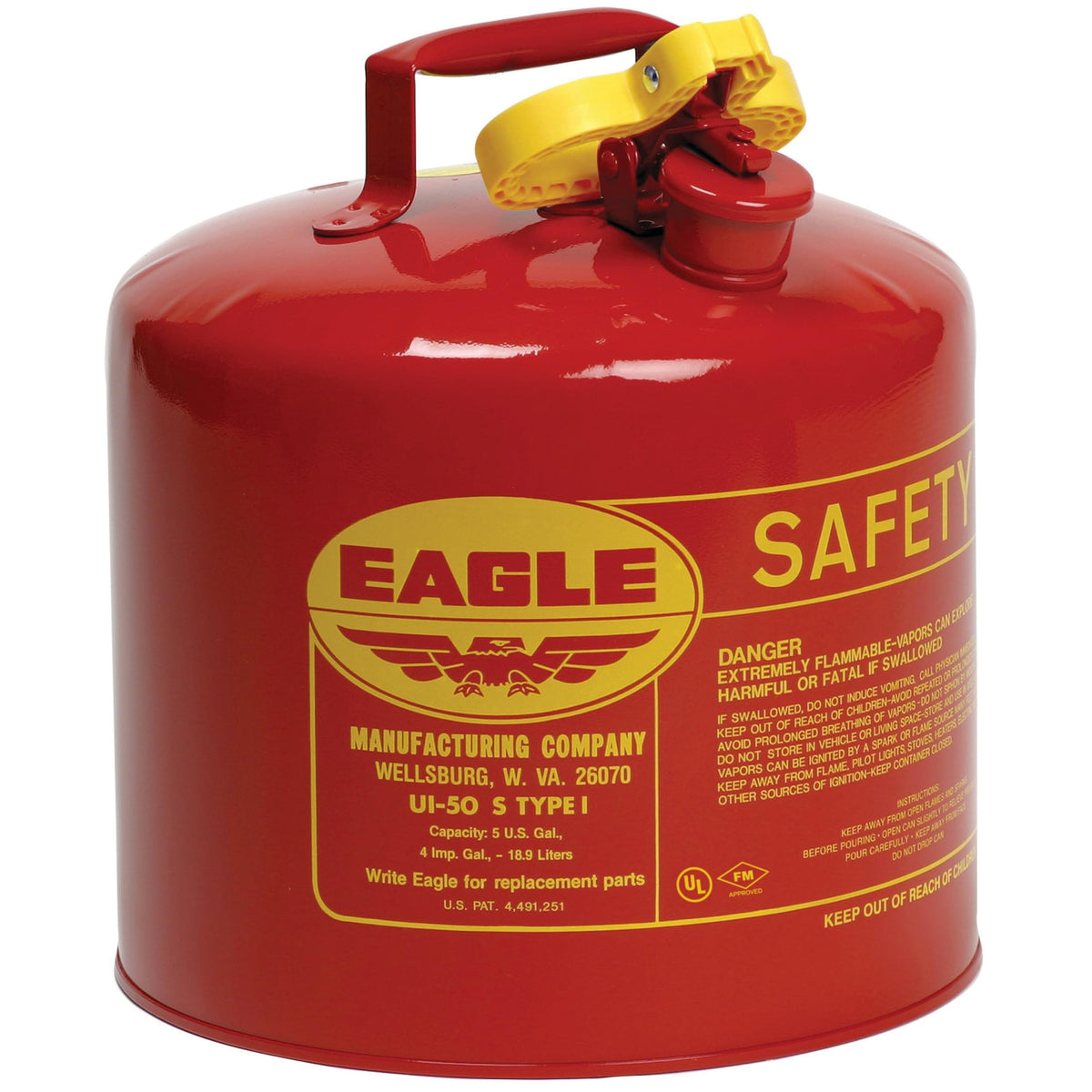 5 Gallon Type I Red Safety Gas Can Z97322