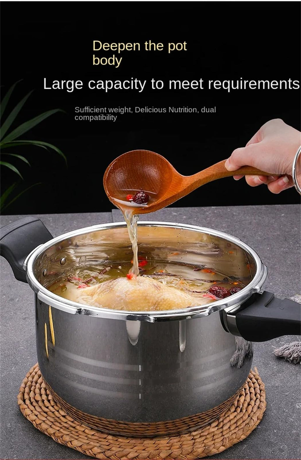 Stainless Steel 12.3L Pressure Cooker N651