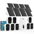 Solar Security Cameras Wireless Outdoor System, 8 Cam-Kit, 4MP Color Night Vision, 1TB HDD O555496