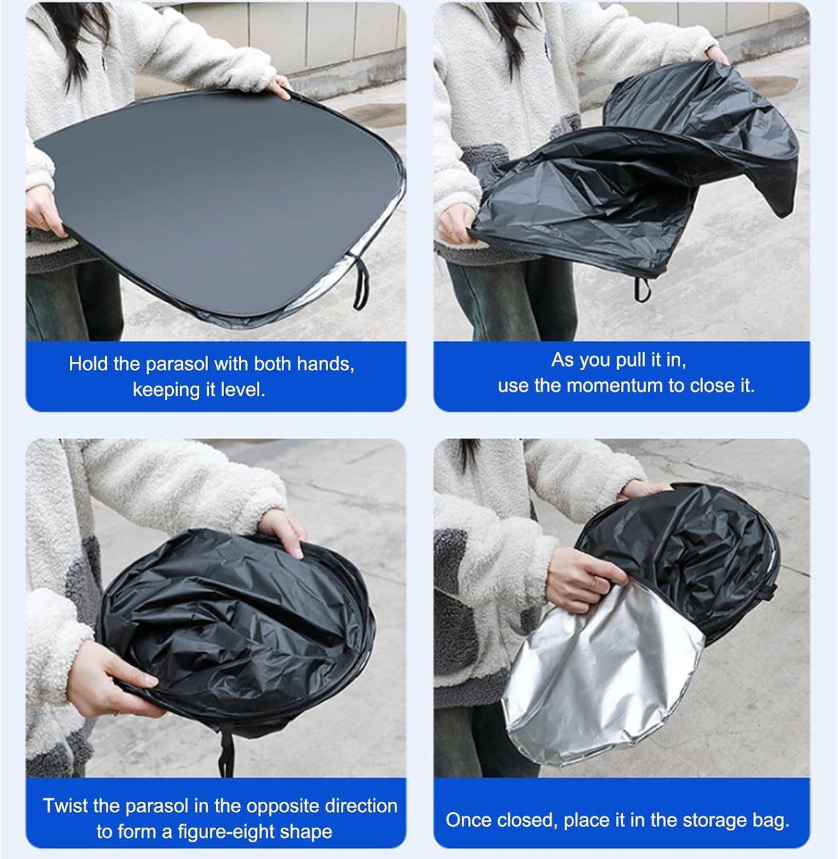 Car Windshield Sun Shade Graphene UV Protection F378