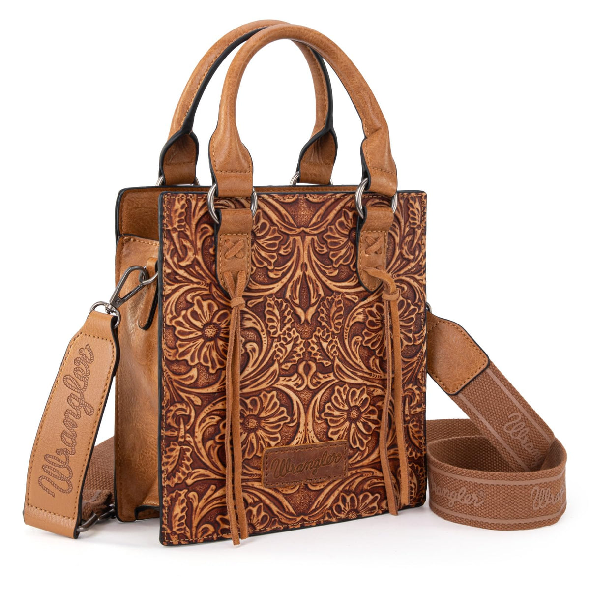 Embossed Fringe Crossbody Purse K441584