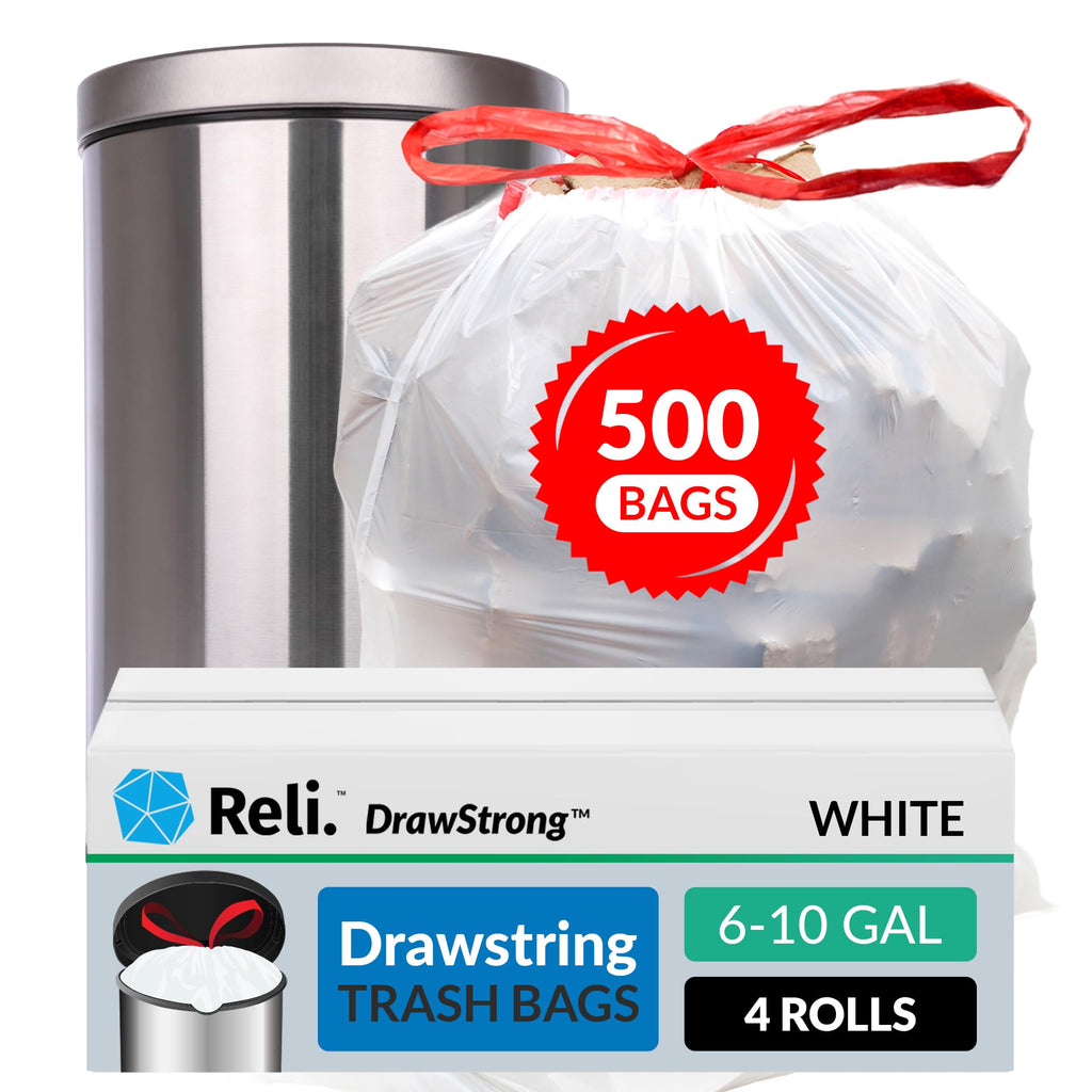 6-10 Gallon Drawstring Trash Bags 500 Count G668