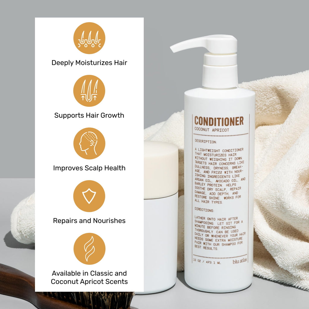 Shampoo and Conditioner Bundle Coconut Apricot 16 oz J701
