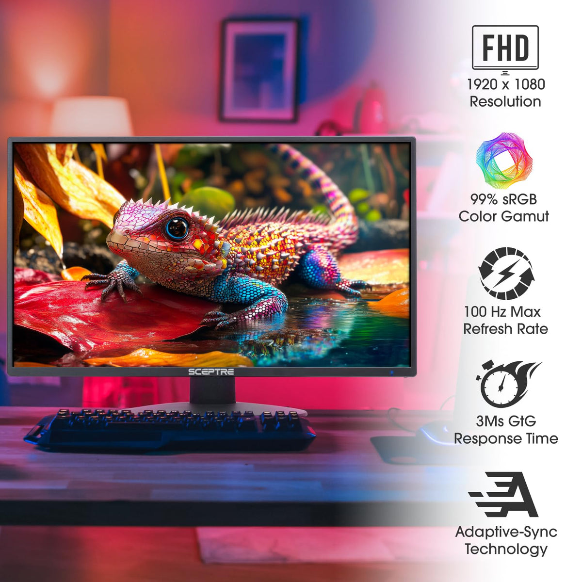 22 Inch FHD LED Monitor 75Hz 2X HDMI VGA M1457