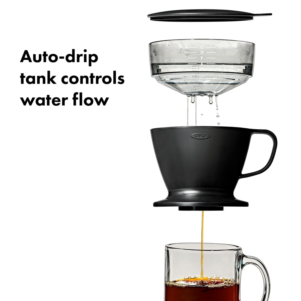 Single Serve Pour-Over Coffee Maker 12 oz Matte Black J80469
