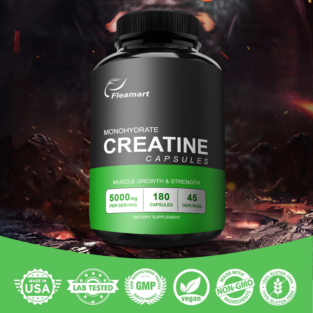 Micronized Creatine Monohydrate 5000mg 180 Capsules F943